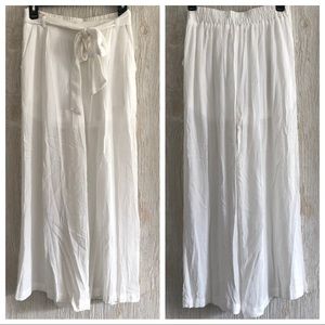 Flowy Gauze Wide Leg Cropped Pant